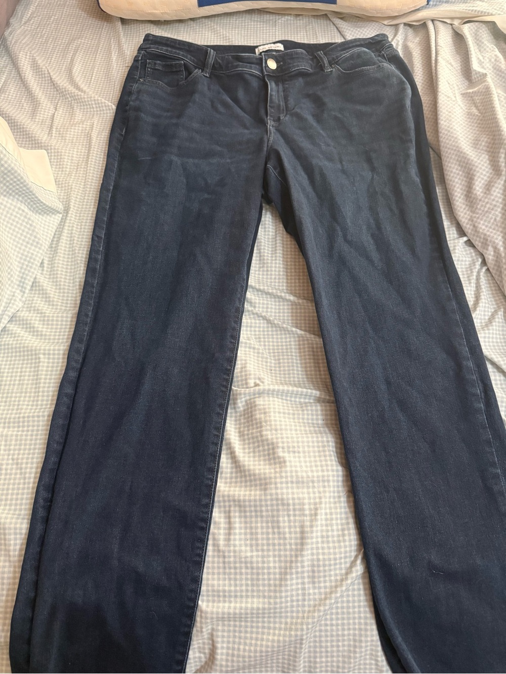 Lane Bryant Dark Blue Straight-Leg Jeans